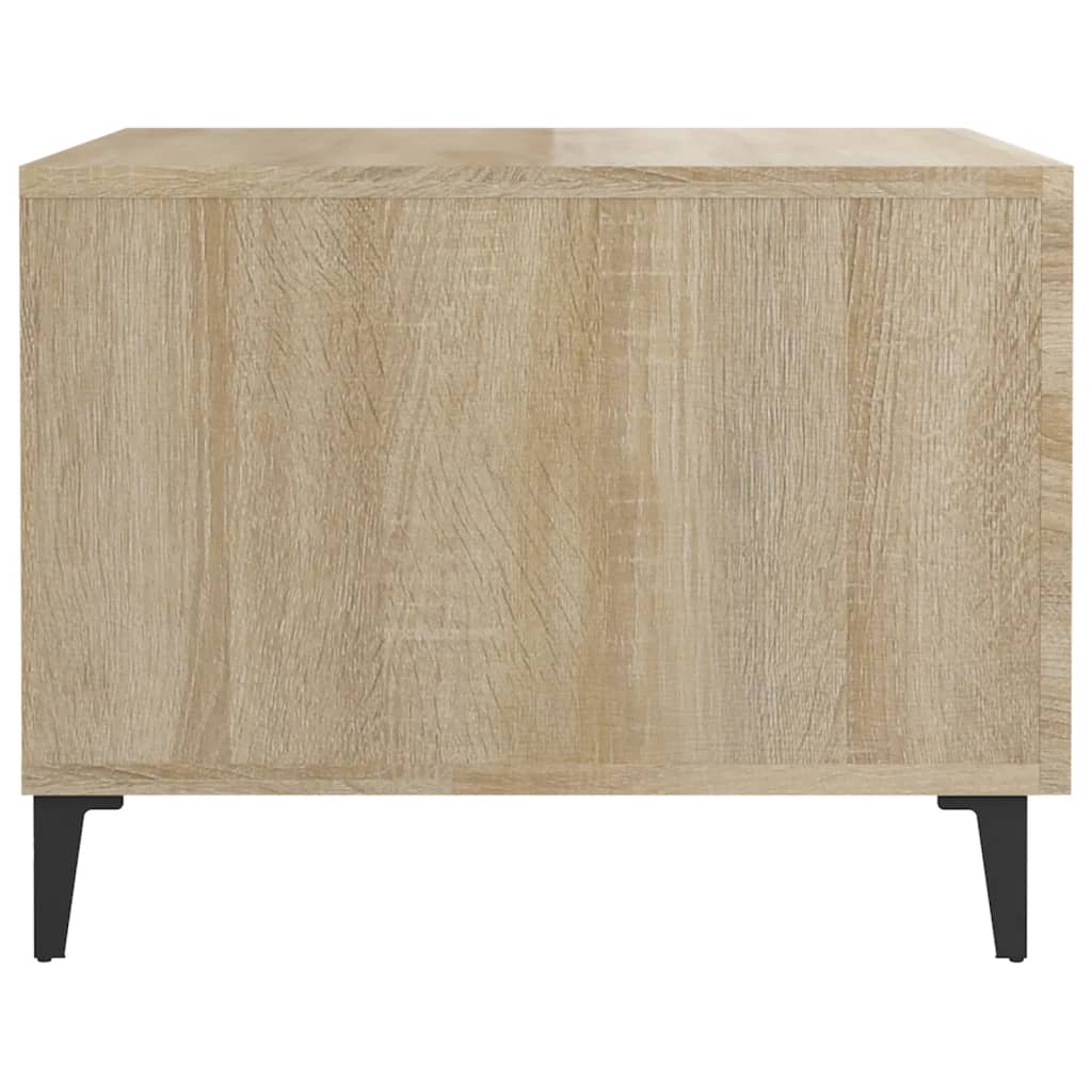 Salongbord med metallben 2 stk sonoma eik 50x50x40 cm