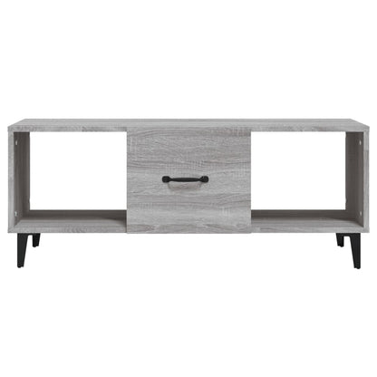 Salongbord grå sonoma 102x50x40 cm konstruert tre