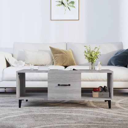Salongbord grå sonoma 102x50x40 cm konstruert tre
