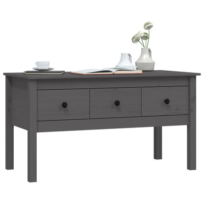 Salongbord grå 102x49x55 cm heltre furu