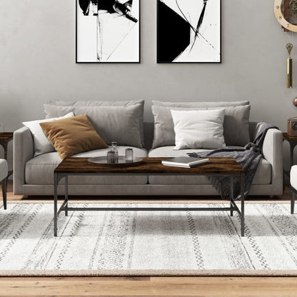 Salongbord røkt eik 100x50x35 cm konstruert tre