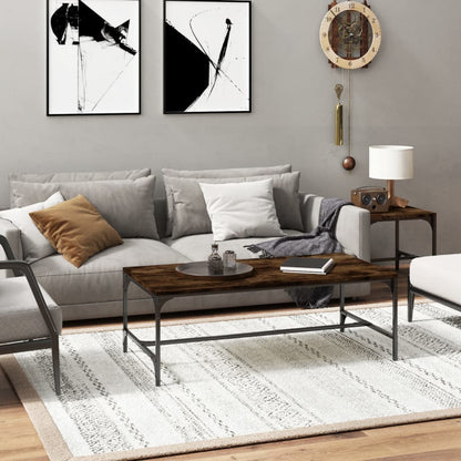 Salongbord røkt eik 100x50x35 cm konstruert tre
