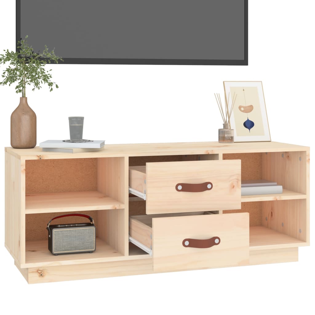 TV-benk 100x34x40 cm heltre furu