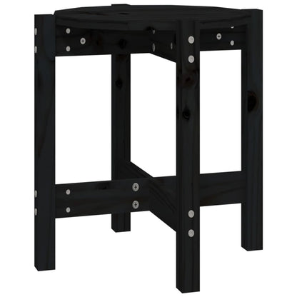 Salongbord svart Ø 42,5x45 cm heltre furu