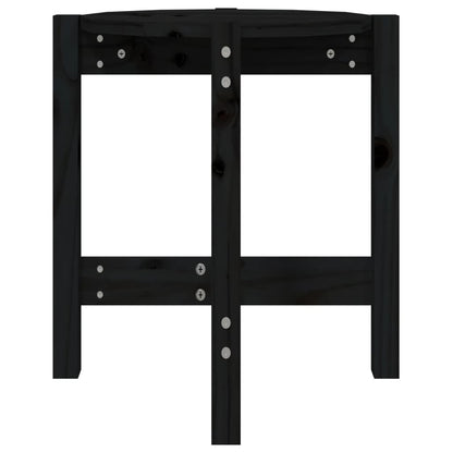 Salongbord svart Ø 42,5x45 cm heltre furu