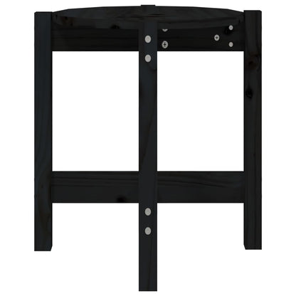 Salongbord svart Ø 42,5x45 cm heltre furu