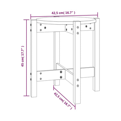 Salongbord svart Ø 42,5x45 cm heltre furu