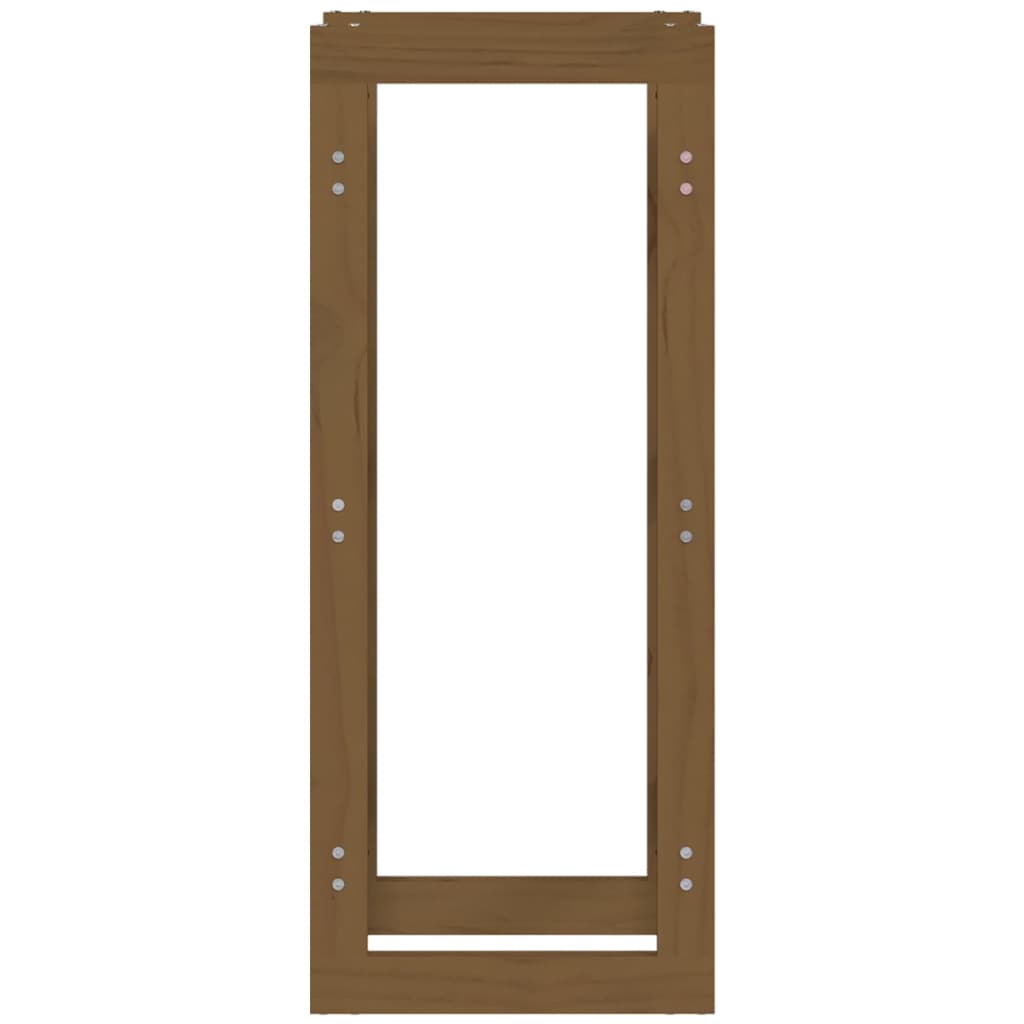 Vedstativ honningbrun 41x25x100 cm heltre furu