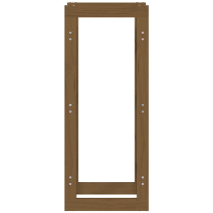 Vedstativ honningbrun 41x25x100 cm heltre furu