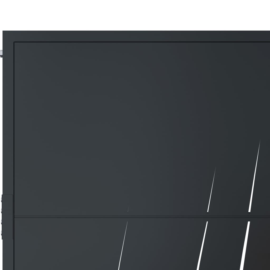 Hageport antrasitt 105x180 cm stål gressdesign