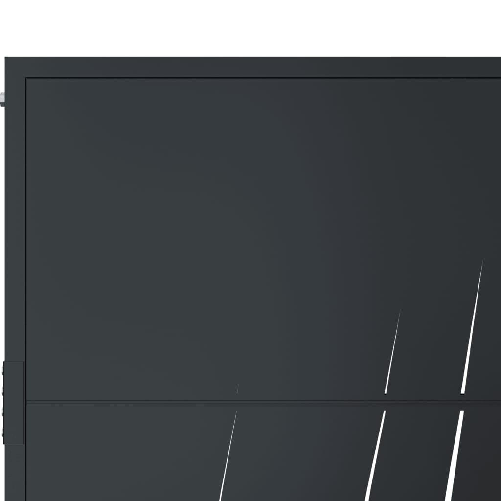 Hageport antrasitt 105x205 cm stål gressdesign