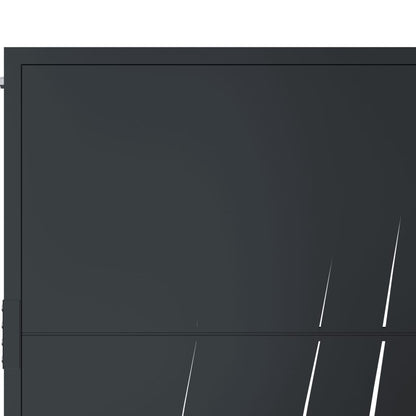 Hageport antrasitt 105x205 cm stål gressdesign