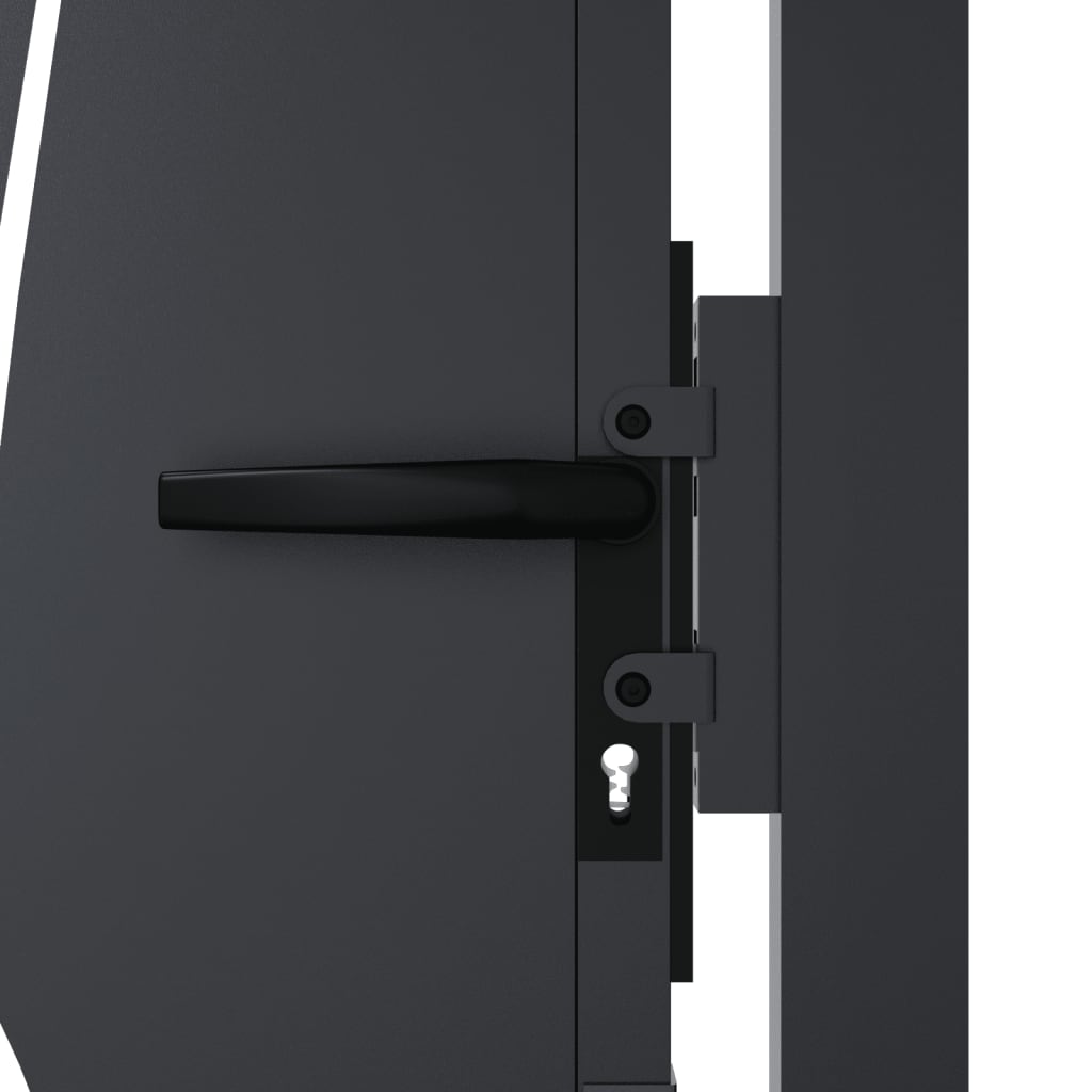 Hageport antrasitt 105x205 cm stål gressdesign