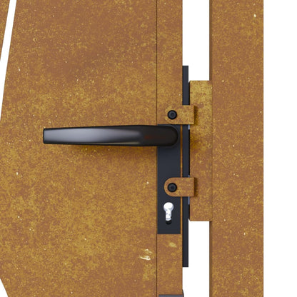 Hageport 105x80 cm cortenstål gressdesign