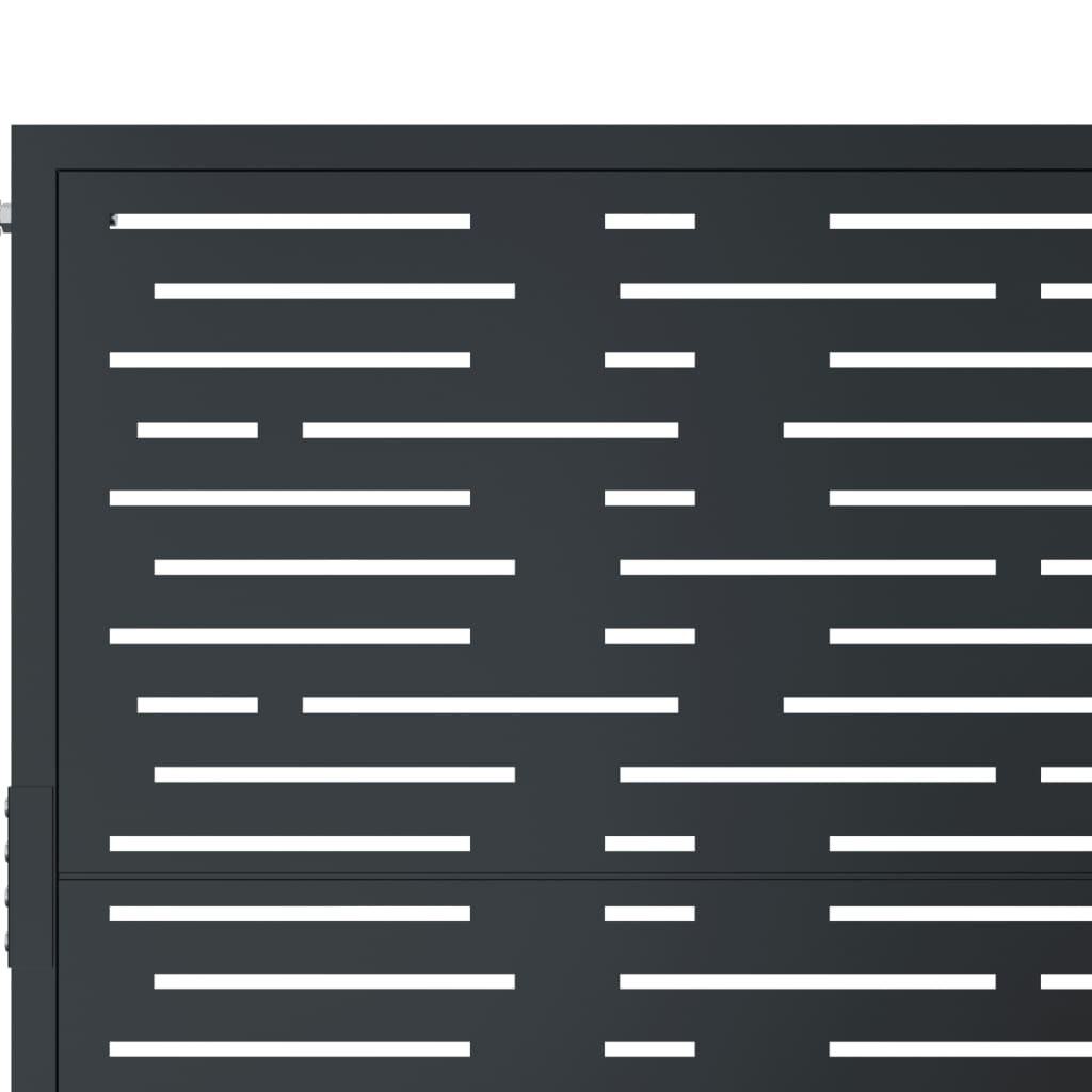 Hageport antrasitt 105x155 cm stål firkantet design