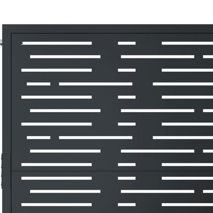 Hageport antrasitt 105x155 cm stål firkantet design