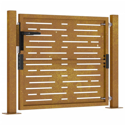 Hageport 105x80 cm cortenstål firkantet design