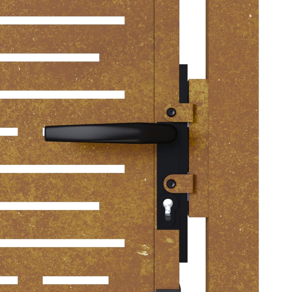 Hageport 105x105 cm cortenstål firkantet design