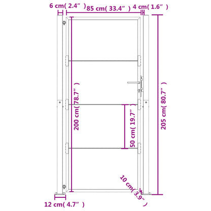 Hageport 105x205 cm cortenstål