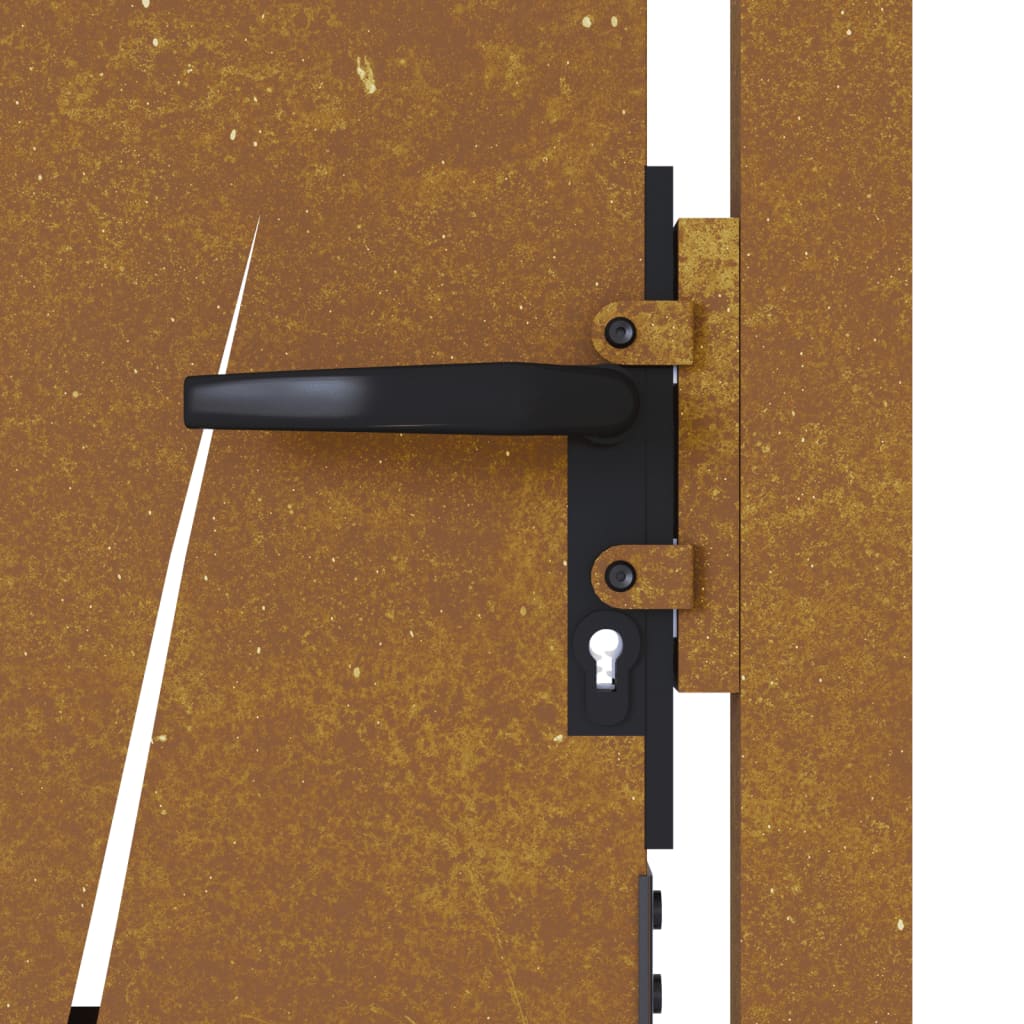 Hageport 105x130 cm cortenstål gressdesign