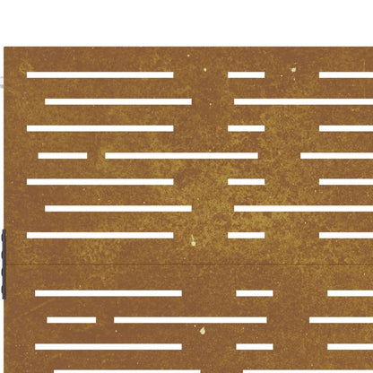 Hageport 85x75 cm cortenstål firkantet design