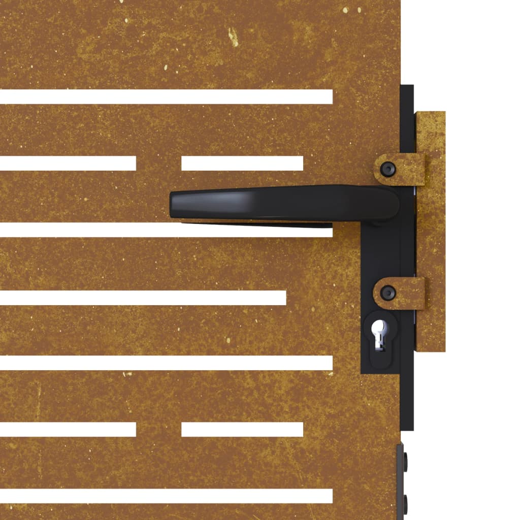 Hageport 85x125 cm cortenstål firkantet design