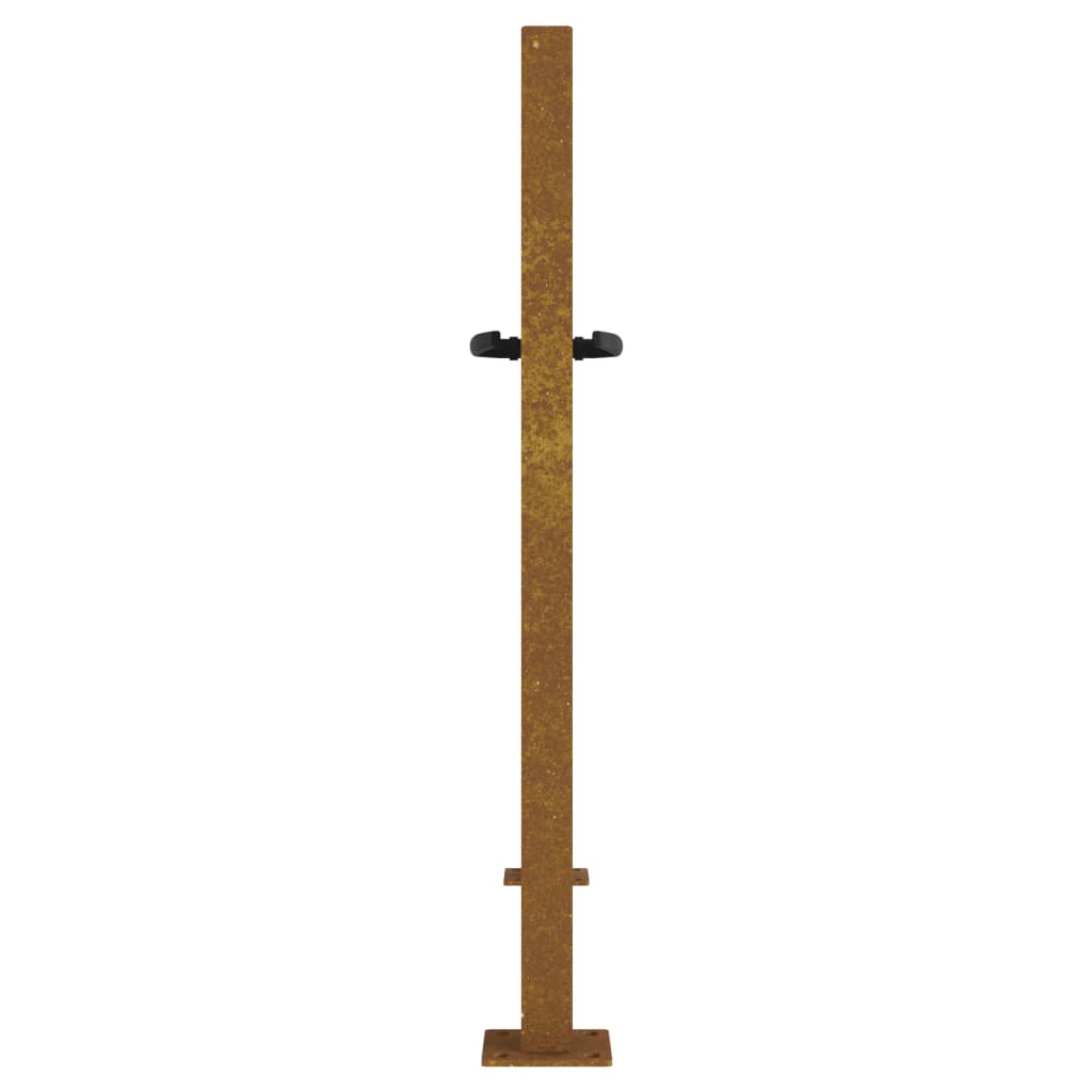 Hageport 105x80 cm cortenstål firkantet design