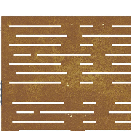 Hageport 105x80 cm cortenstål firkantet design