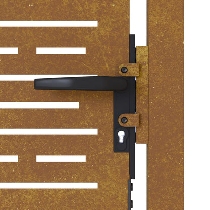 Hageport 105x105 cm cortenstål firkantet design