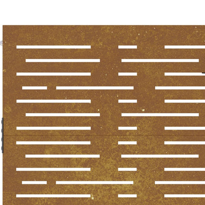 Hageport 105x130 cm cortenstål firkantet design