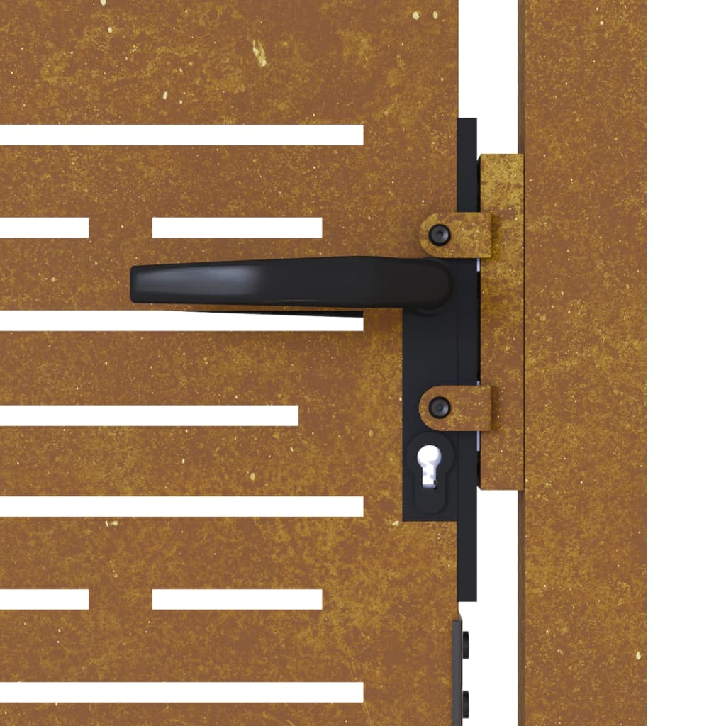 Hageport 105x155 cm cortenstål firkantet design