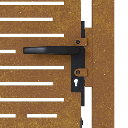 Hageport 105x205 cm cortenstål firkantet design