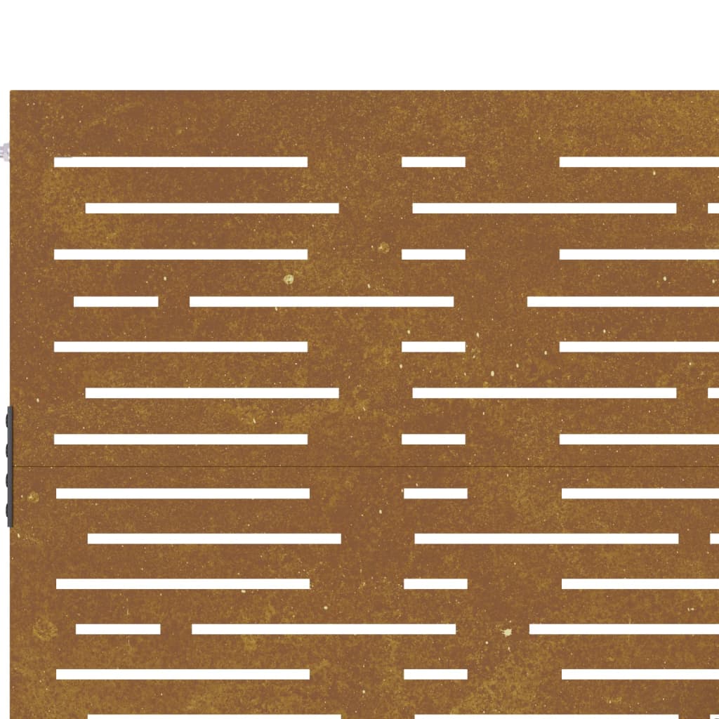 Hageport 105x205 cm cortenstål firkantet design