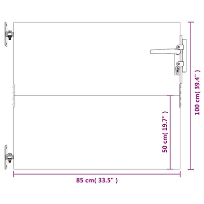 Hageport 85x100 cm cortenstål
