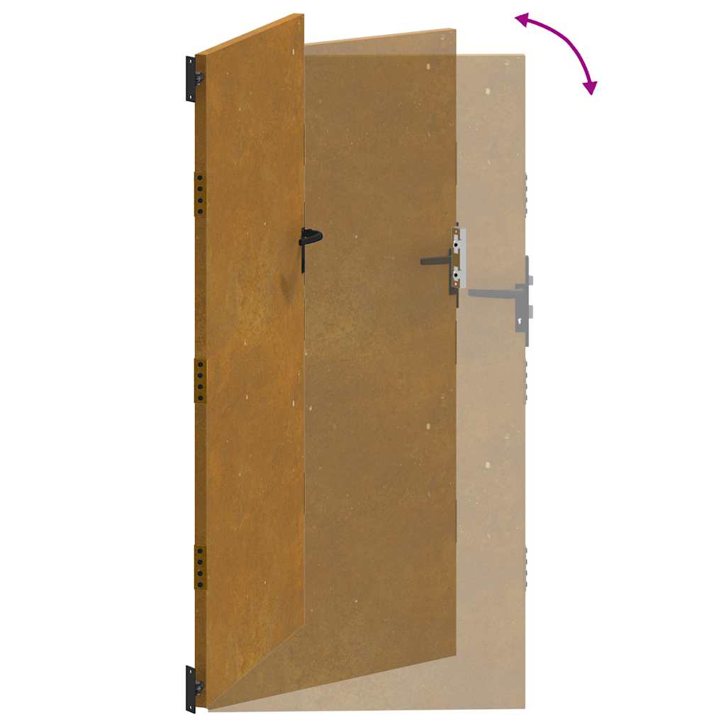 Hageport 85x200 cm cortenstål