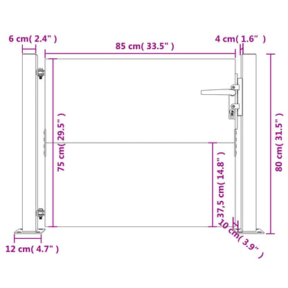 Hageport 105x80 cm cortenstål