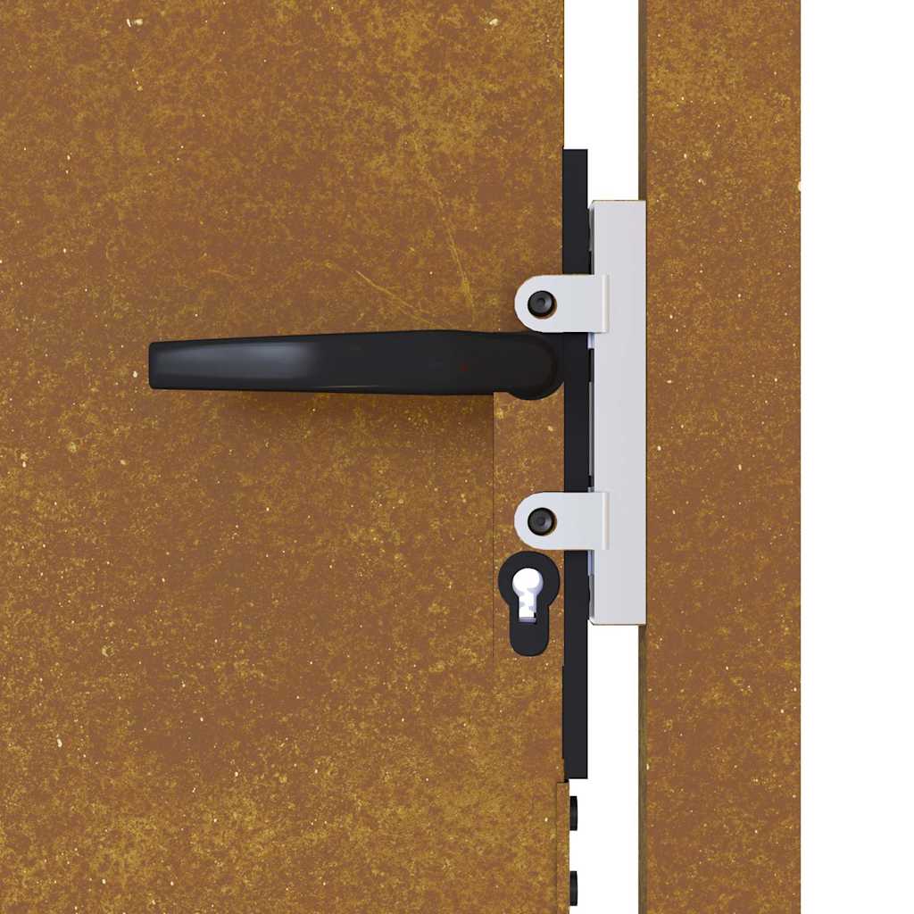 Hageport 105x205 cm cortenstål