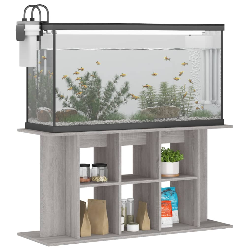 Akvariumstativ grå sonoma 120x40x60 cm konstruert tre