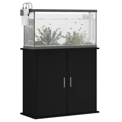 Akvariumstativ svart 81x36x73 cm konstruert tre