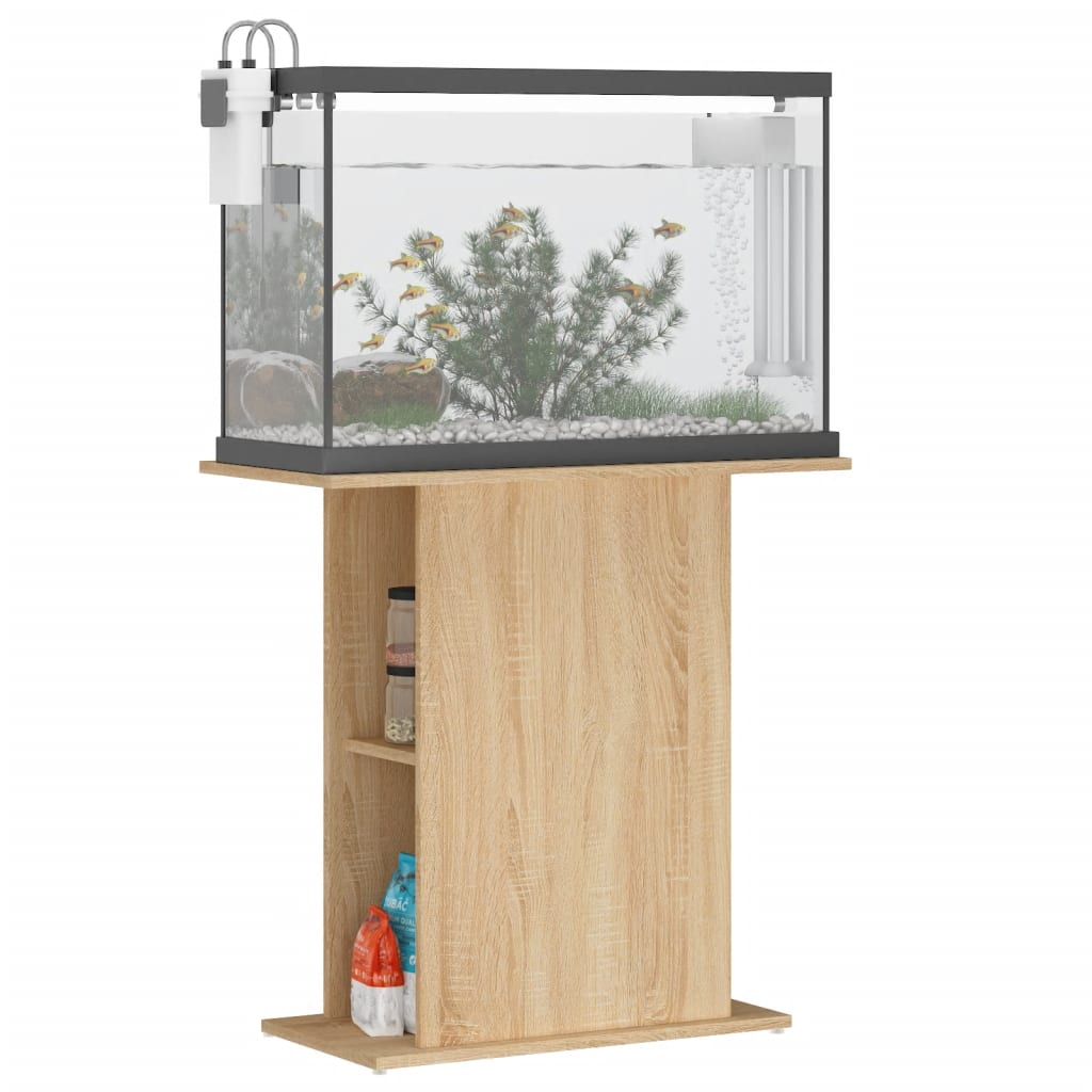 Akvariumstativ sonoma eik 75x36x72,5 cm konstruert tre