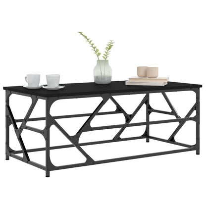 Salongbord svart 100x50x40 cm konstruert tre