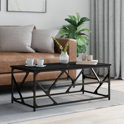 Salongbord svart 100x50x40 cm konstruert tre