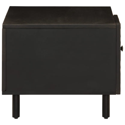 Salongbord svart 80x50x40 cm heltre furu