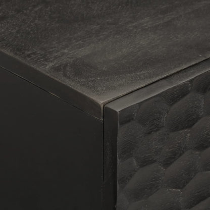 Salongbord svart 80x50x40 cm heltre furu