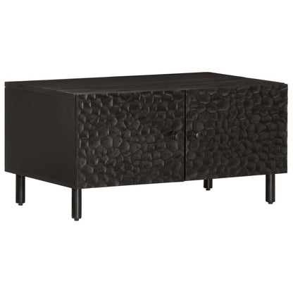 Salongbord svart 80x50x40 cm heltre furu