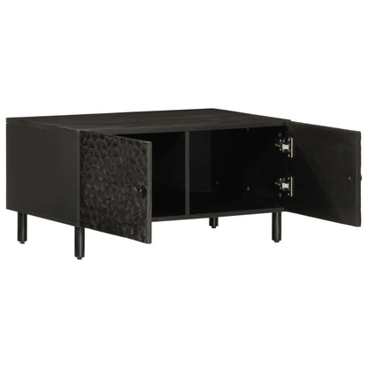 Salongbord svart 80x50x40 cm heltre furu
