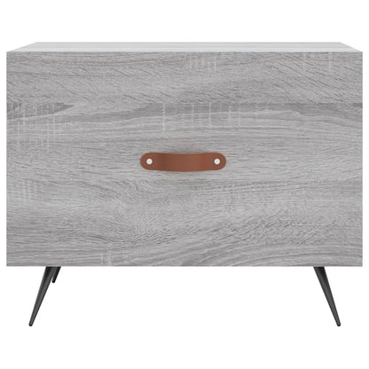 Salongbord 2 stk grå sonoma 50x50x40 cm konstruert tre