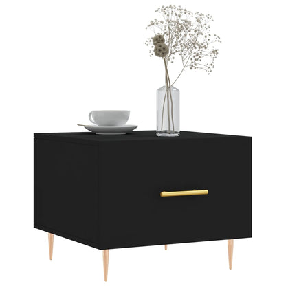 Salongbord 2 stk svart 50x50x40 cm konstruert tre