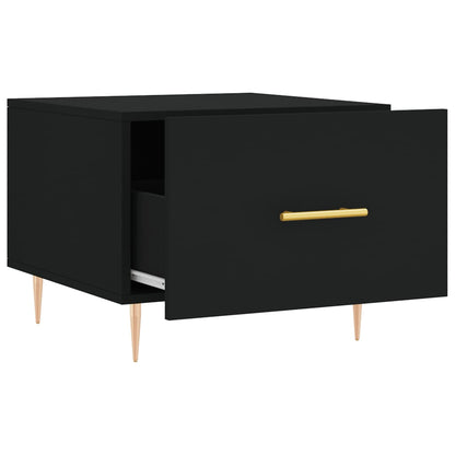 Salongbord 2 stk svart 50x50x40 cm konstruert tre