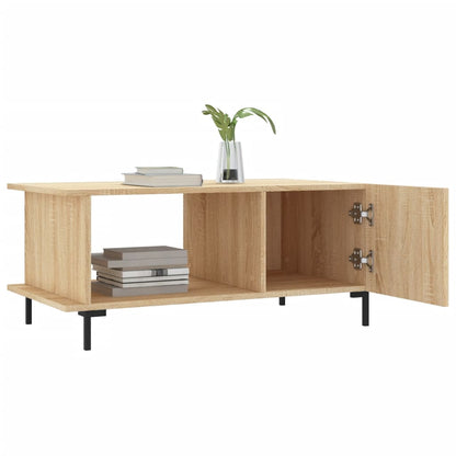 Salongbord sonoma eik 90x50x40 cm konstruert tre